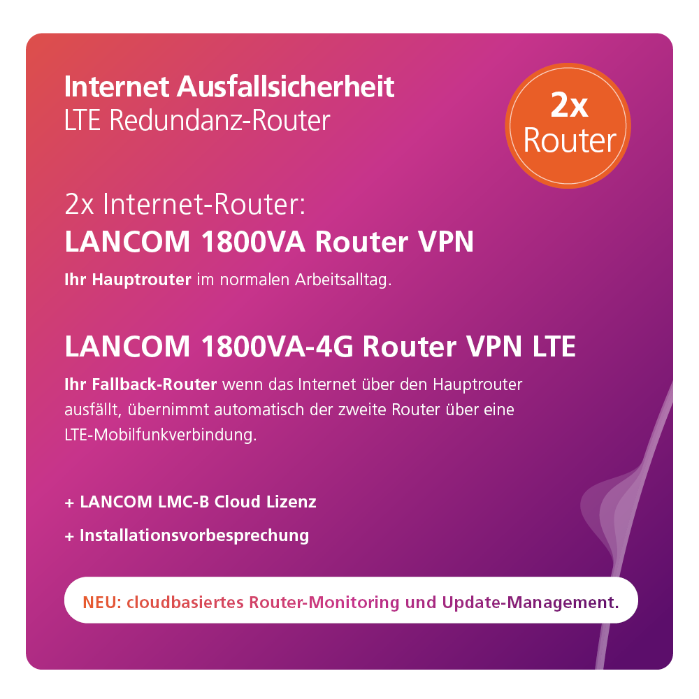 Router, LTE, VPN, 2x Router, LANCOM 1800VA